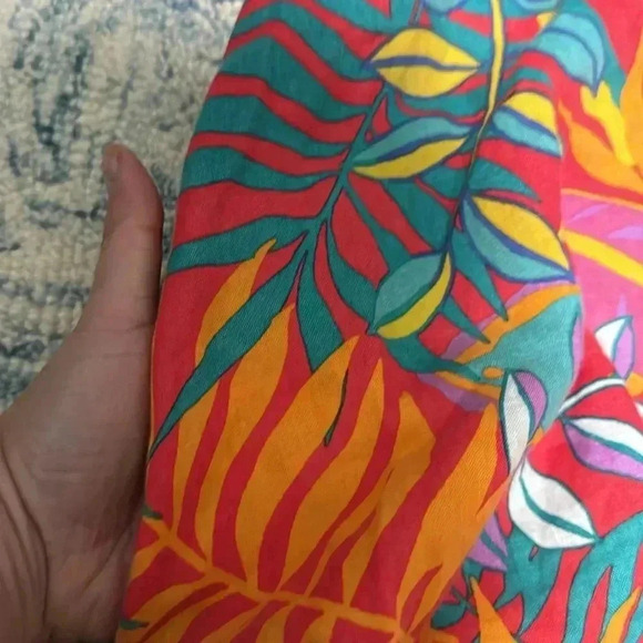 C&C California A-line pocket tropical linen dress medium - Picture 6 of 7